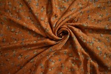 FNC Indian Vintage Orange Shaded Saree Pure Silk Sari With Floral Printed 5 Yard