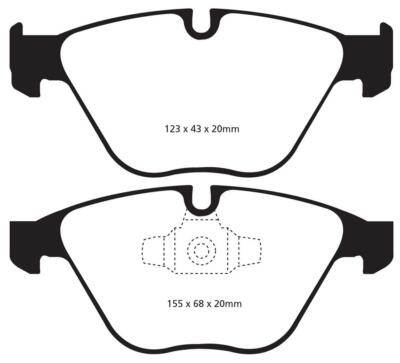 EBC Brakes DP41512R Yellowstuff pads are high friction coefficient spirited fron