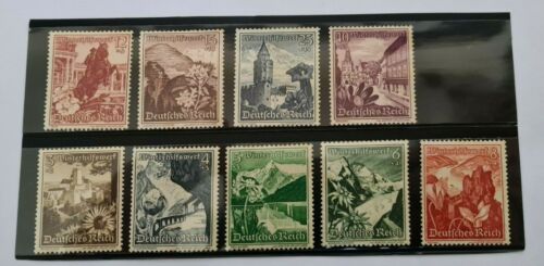 German Third Reich 1936 Charity Stamps - Architecture 627-635 - Picture 1 of 1