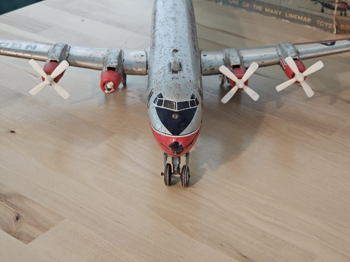 Cragstan Battery Operated American Airlines DC 7 Plane TOY LINE
