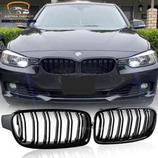 Gloss Black For BMW F30 F31 2012-2018 3 Series Front Bumper Kidney Grille Grill