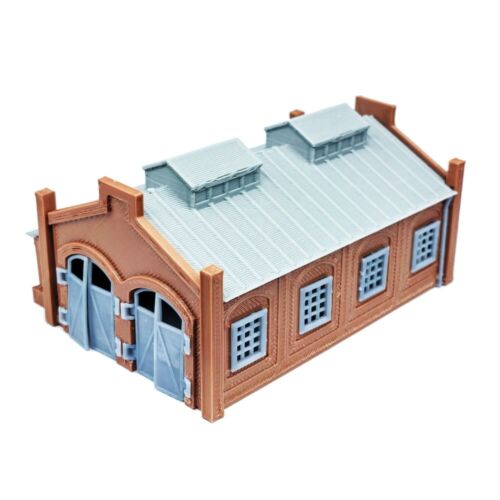 Outland Models paisaje ferroviario cobertizo de locomotoras/casa de máquinas (2 establos) escala Z - Imagen 2 de 3