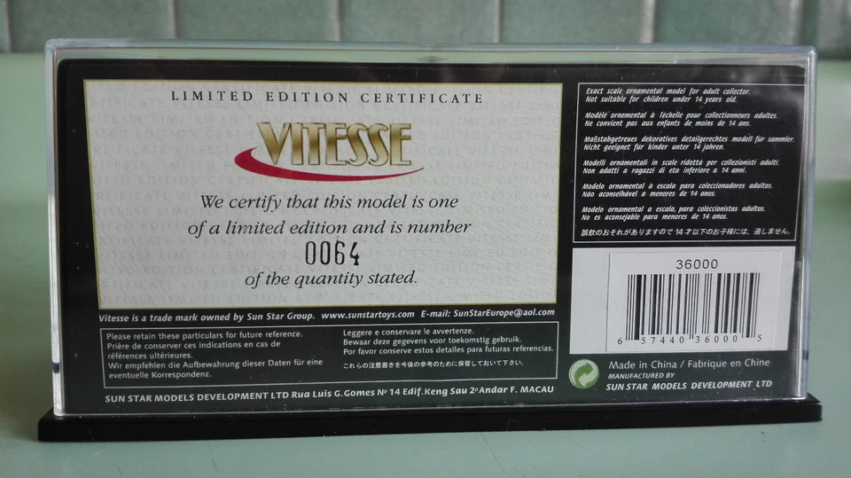 Vitesse 36000- Wolseley Hornet MkIII - scala 1:43 (serie limitata 1224 pezzi) - Immagine 2 di 4