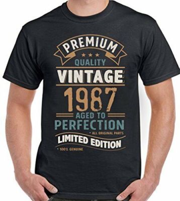 T-Shirt Compleanno 1987 – Nato Nel 1987 – Maglietta Divertente Per 38° Anno – Unisex Gildan