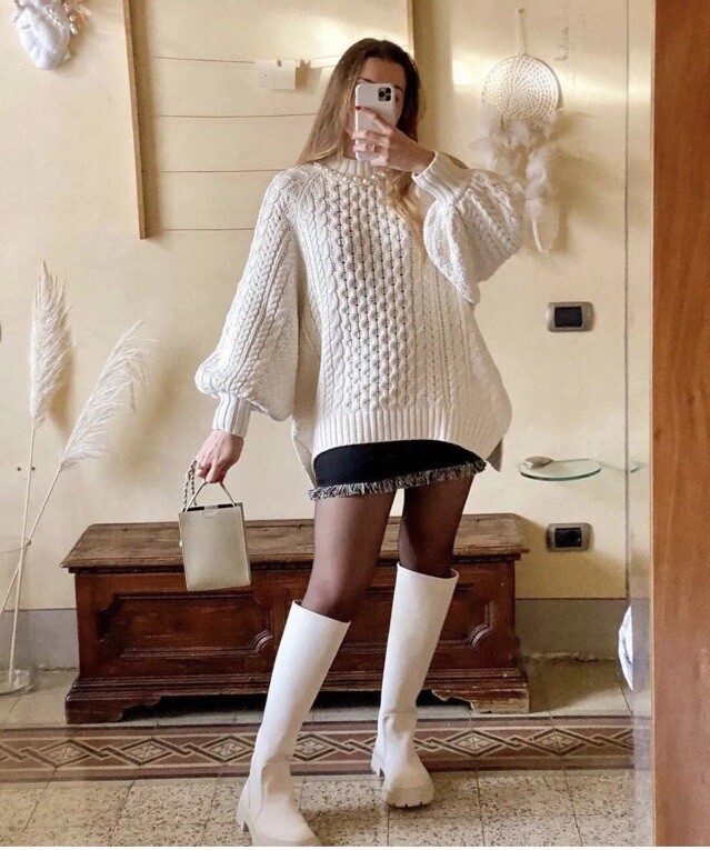 Simone Rocha White Jumper With Pearls Simone Rocha Jumper