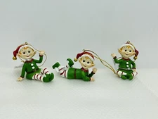 Transpac Bright Elf Resin Figurines, Set Of 3, Assortment NEW  🎄