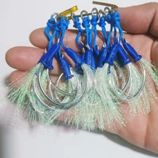 5pcs/lot Assist Hooks Luminous Double Jigging Hook Saltwater Fishing Hook Tuna