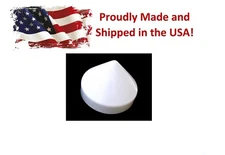 White Marine Dock Piling Cone Cap 4" to 16" - Plyon Post Piling Cones Cover Caps