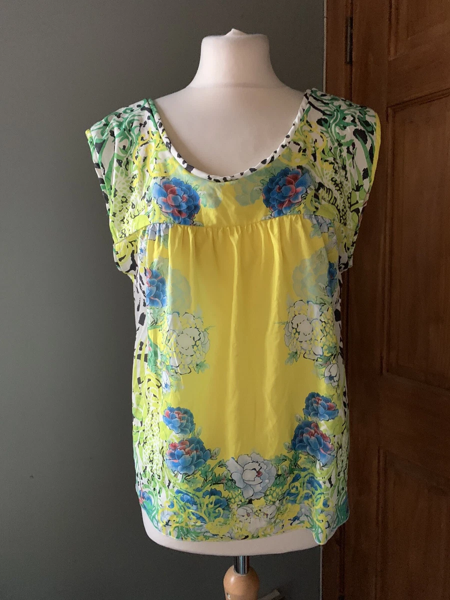 zara yellow floral blouse
