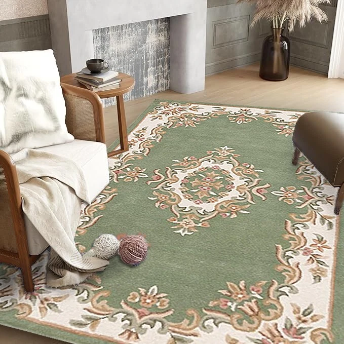 Tapete de lã Royal Aubusson tufado à mão – Estilo antigo, tapete oriental de alta qualidade. - Imagem 2 de 4