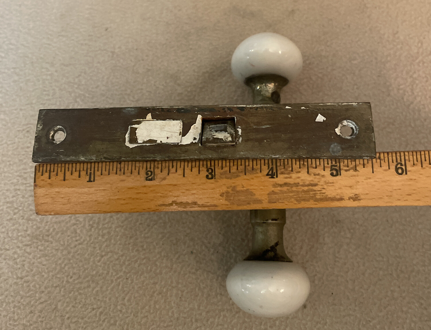 Antique Vintage Mortise Door Lock w/Oval White Porcelain Door Knobs eBay