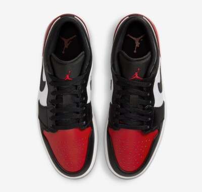 国内配送 NIKE AIR JORDAN 1 LOW BLACK/VARSITY RED-S.WHITE Nike Air Jordan 1 Low Shoes White Black Varsity Red 553558
