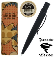 Retro 51 #EBP-2401PK / Stealth Black Elite Series Twist Action Tornado Ballpoint