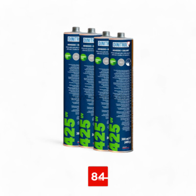 4x DINITROL 425 UV Black, 300ml Cartridge Adhesive And Sealant