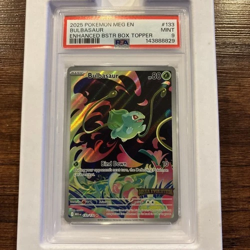 MINT PSA 9 Bulbasaur #133 Stamped | Mega Evolution Enhanced | Pokémon 2025
