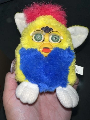 Furby Babies Yellow Blue Pink Mohawk Tiger 1999 Sold As Is Not Tested. Orginal￼
