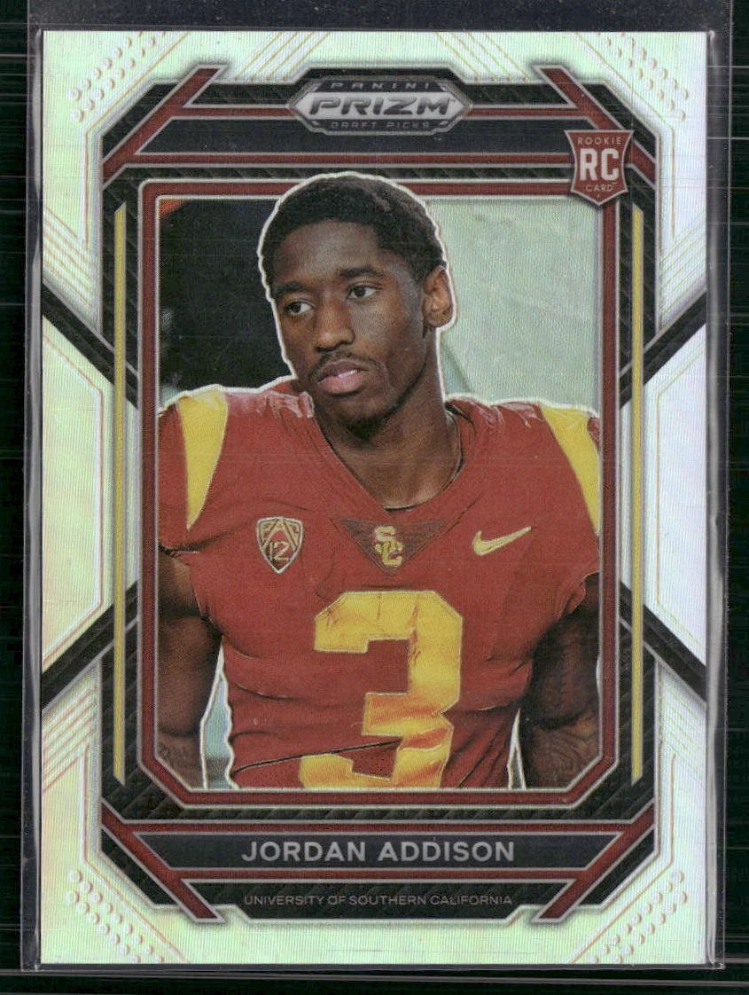 2023 Panini Prizm Draft Picks #136 Jordan Addison Prizms Silver Rookie