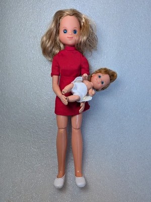Vintage Mattel Sunshine Family Stephie & Baby Doll Lot 1973