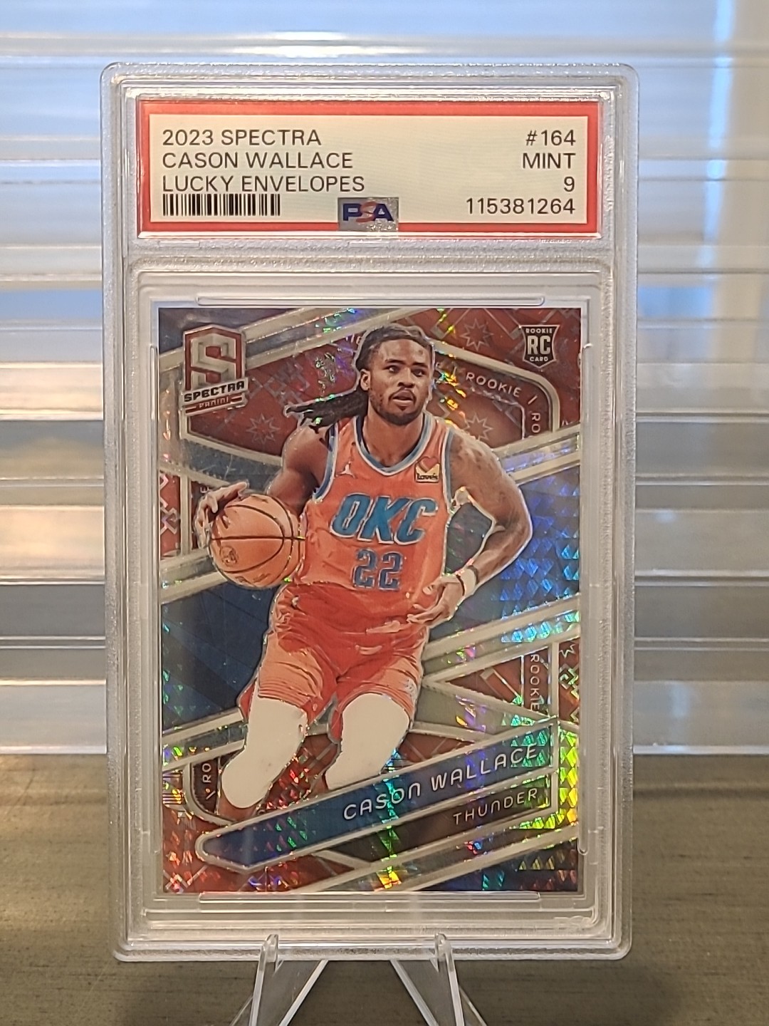 2023-24 Panini Spectra Rookies Cason Wallace #164 Lucky Envelopes Prizm /8 pop 1