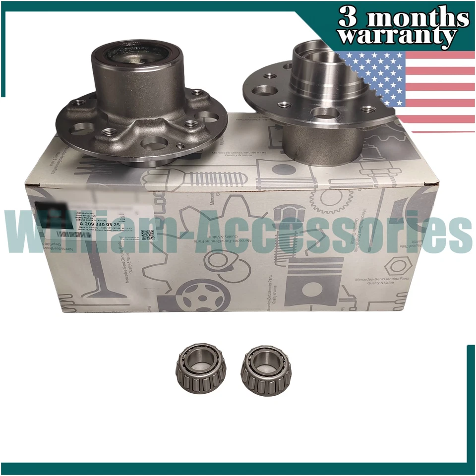 2pc OEM Front Wheel Hub w/ Bearings For Benz R171 W203 W209 C230 2093300325 NEW Foto 3 de 4
