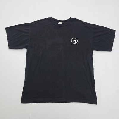 #ad Vintage Camel T shirt Adult Size XL Black Where Its At @ Logo Graphic Tee 1990s $24.95