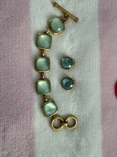 Julie Vos Catalina Statement Bracelet & Clip-On Earrings Set