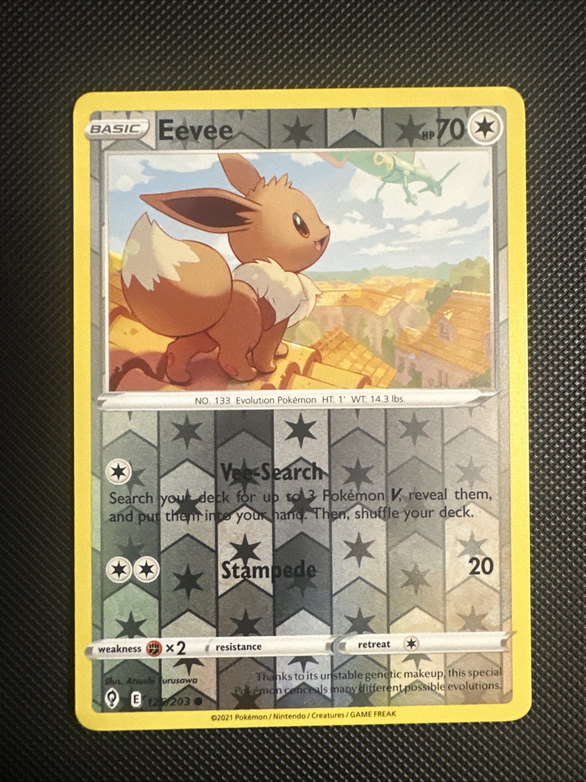 Eevee 125/203 SWSH07: Evolving Skies Reverse Holo