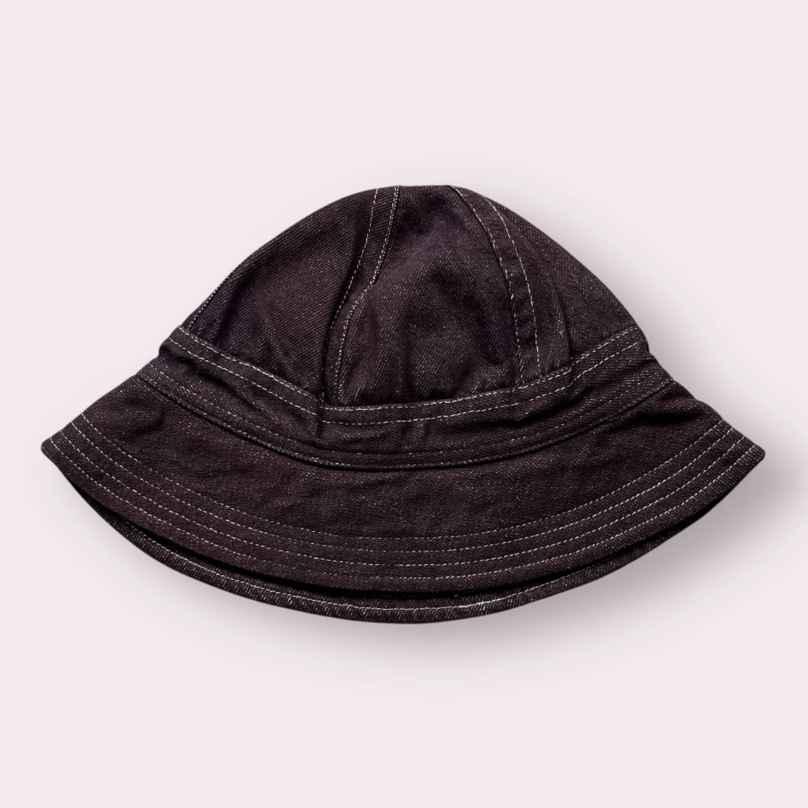 Vintage Deadstock Men’s Gap Denim Bucket Hat 90s Red Sz S/M Burgundy