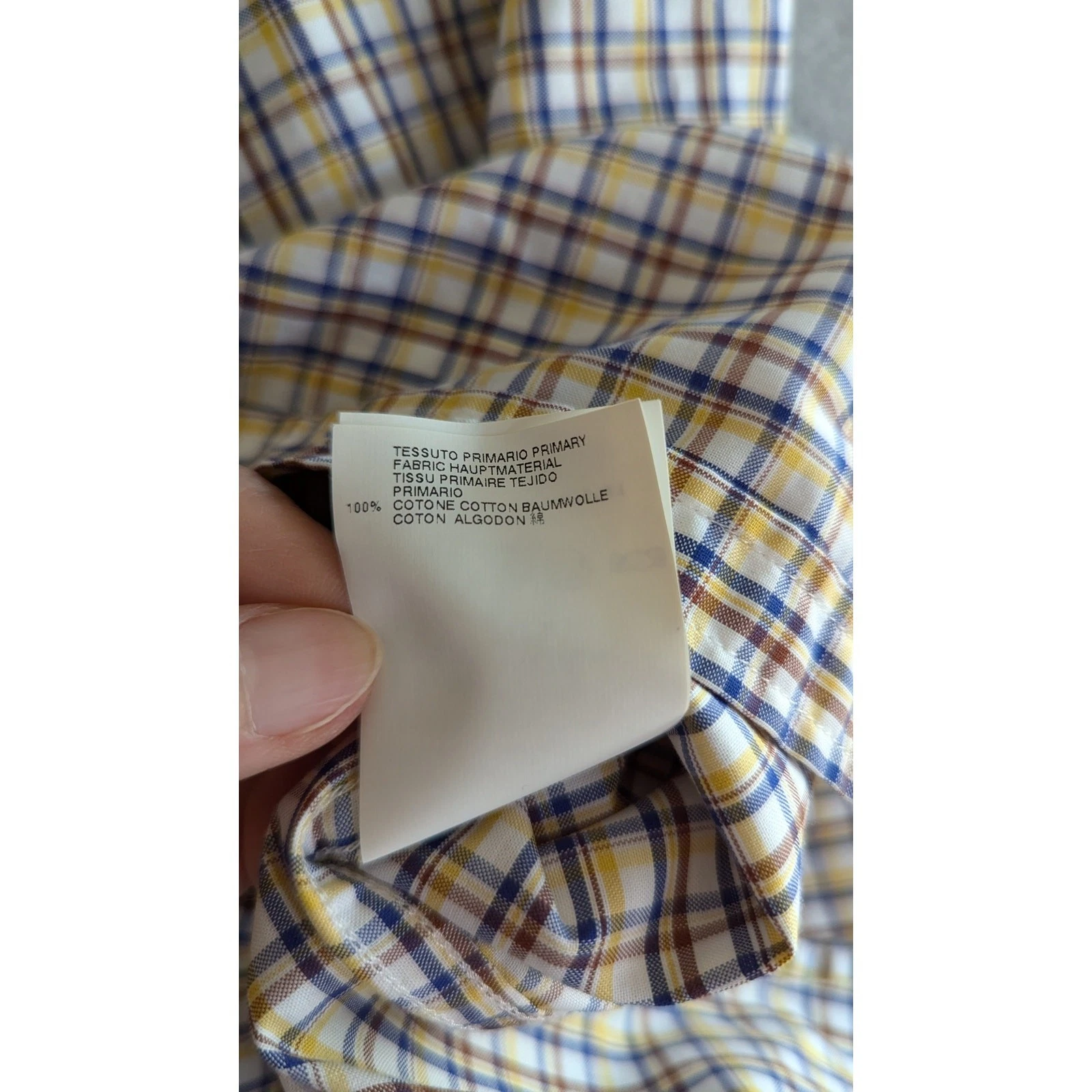 DSquared2 Camicia Uomo Vestito Taglia Tattersall Plaid Multicolore Preppy 50 Italia Lavoro