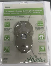 Hunter Indoor Ceiling Fan Universal Remote Control 99123  (New Never Opened)