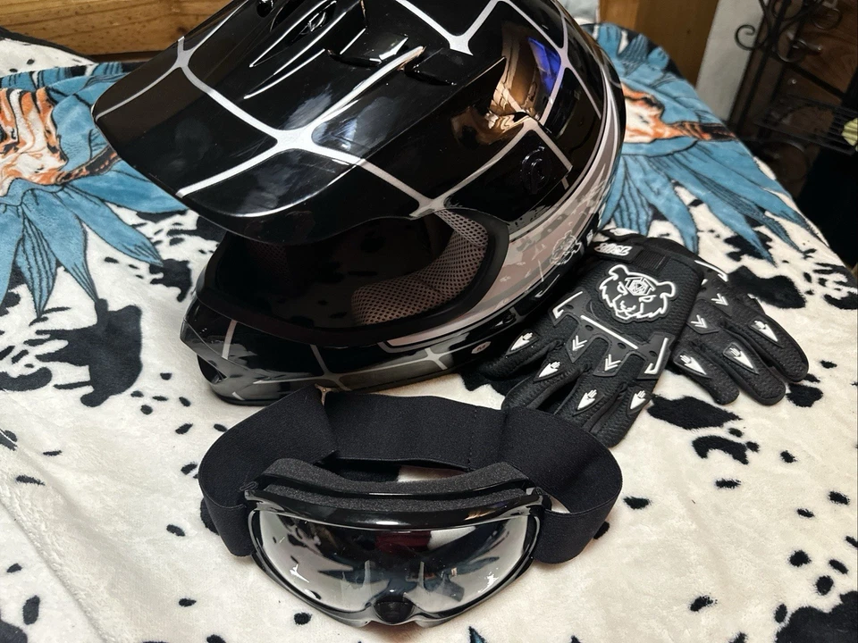 Casco de motocross juvenil mediano Foto 3 de 4