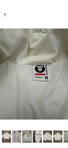 Aape by Bathing Ape Mens White puffer Jacket image 3