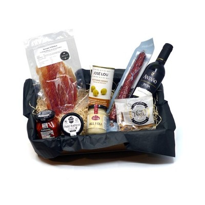 Geschenkbox TAPAS Abend für Zwei - Präsentkorb Geschenkkorb aus Spanien mit Wein