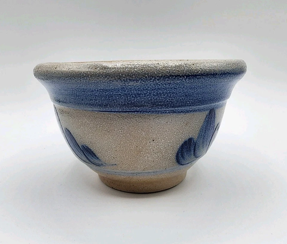 Rowe Pottery Salt Glaze Stoneware Miniature Finger Bowl 1991 (2.5"x4") - Image 4 of 4