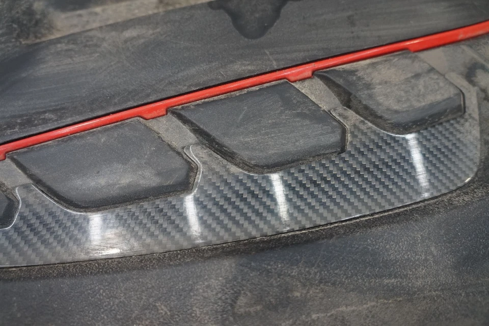 Cubierta del motor protector panel fibra de carbono moldura 079103925BC OEM Audi RS7 14-18 Foto 3 de 4