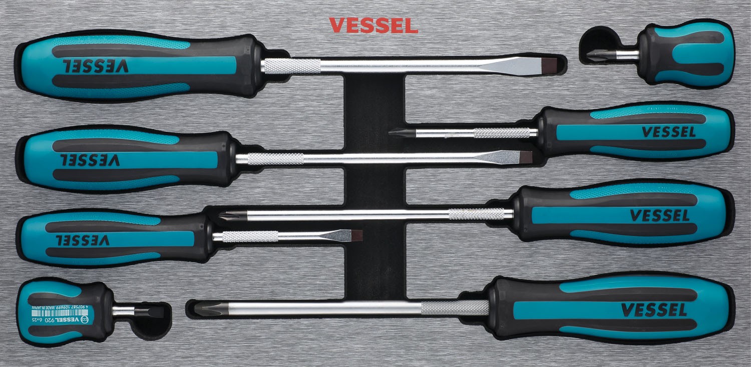 Vessel Tools 9008EVA Vessel Megadora Jawsfit Набор стандартных отверток из 8 предметов