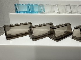 LEGO 4176 Windscreen 2x6x2 Lot of 26 Pieces Trans Clear Blue Brown