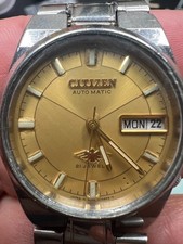 Citizen Automatic 21 Jewels Day-Date Gold Dial 1971 GN-4W-S Japan