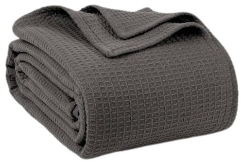 100% Cotton Blankets Queen Size for Bed - Waffle Weave Blankets for Summer,