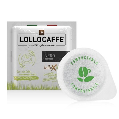 Lollo Kaffeepads Mischung Schwarz Filterpapier ESE 44 MM kompostierbar ECO