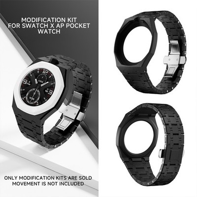 Bioceramics Band Case For Swatch x AP Royal Pop Integrated Link Bracelet Mod Kit