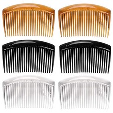 6 Pcs Plastic Hair Side Combs French Twist Comb with 23 6 Count Pack of 1 