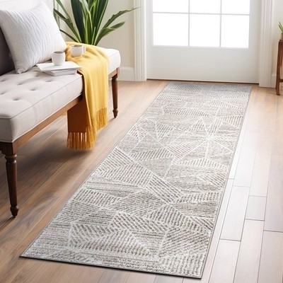 Rugshop Rugs Runners Contemporary Geometric Stripe Hallway Rugs and Runners 2x7