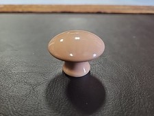 Vintage Almond Brown Mushroom Porcelain Cabinet 1.25 Inch Knobs Kitchen Bath Bed