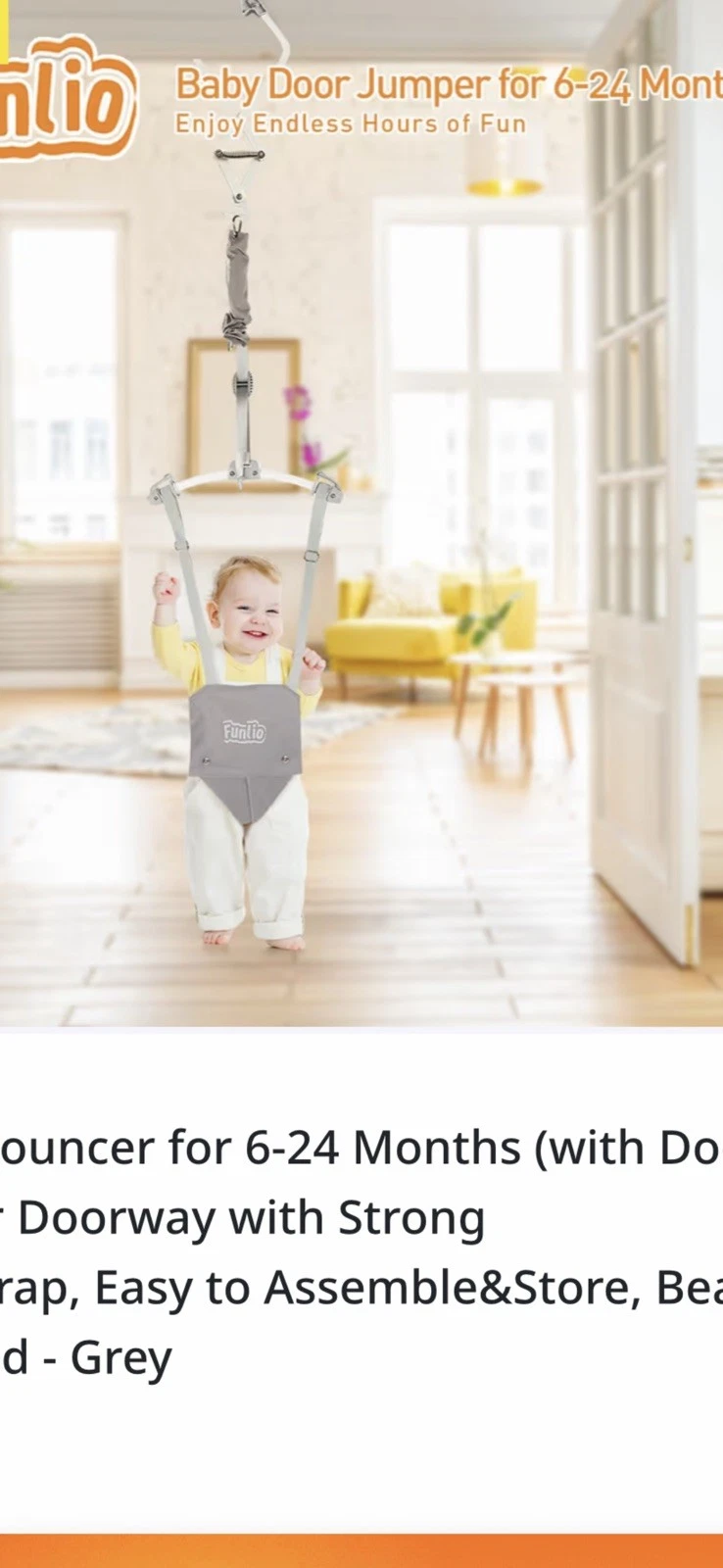 Baby Door Bouncer for 6-24 Months with Door Clamp Baby 18kg CE CPC Certified NEW