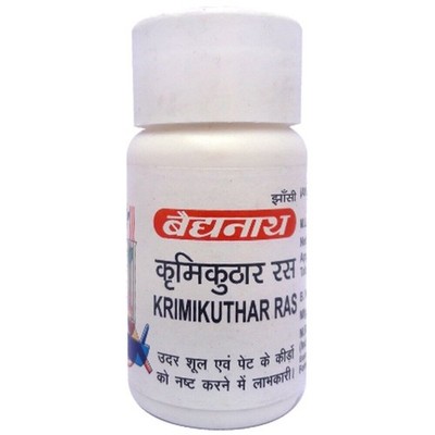 Baidyanath Krimikuthar Ras Useful in Intestinal worms (2 x 80) Tablets Ayurvedic