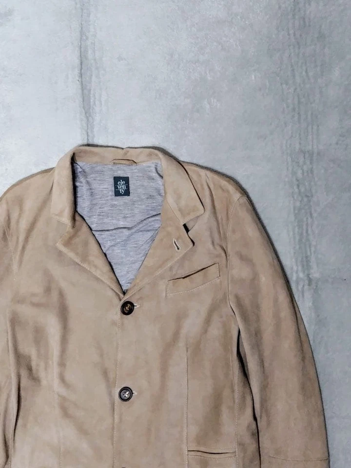 eleventy goat leather suede easy jacket - Image 3 of 4