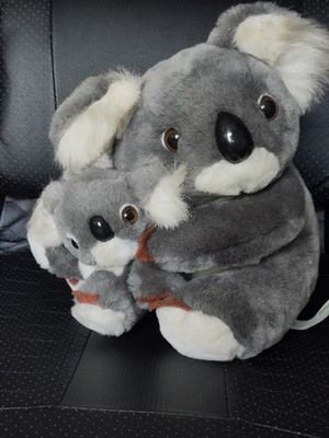 Koalabär mit Baby Joey Vintage Plüschtier Kuscheltier - 10 Zoll Sammlerstück Souvenir 