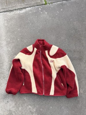 Night Lab 25h+ men s S Colorblock Full Zip Jacket w/ Pockets Red Beige