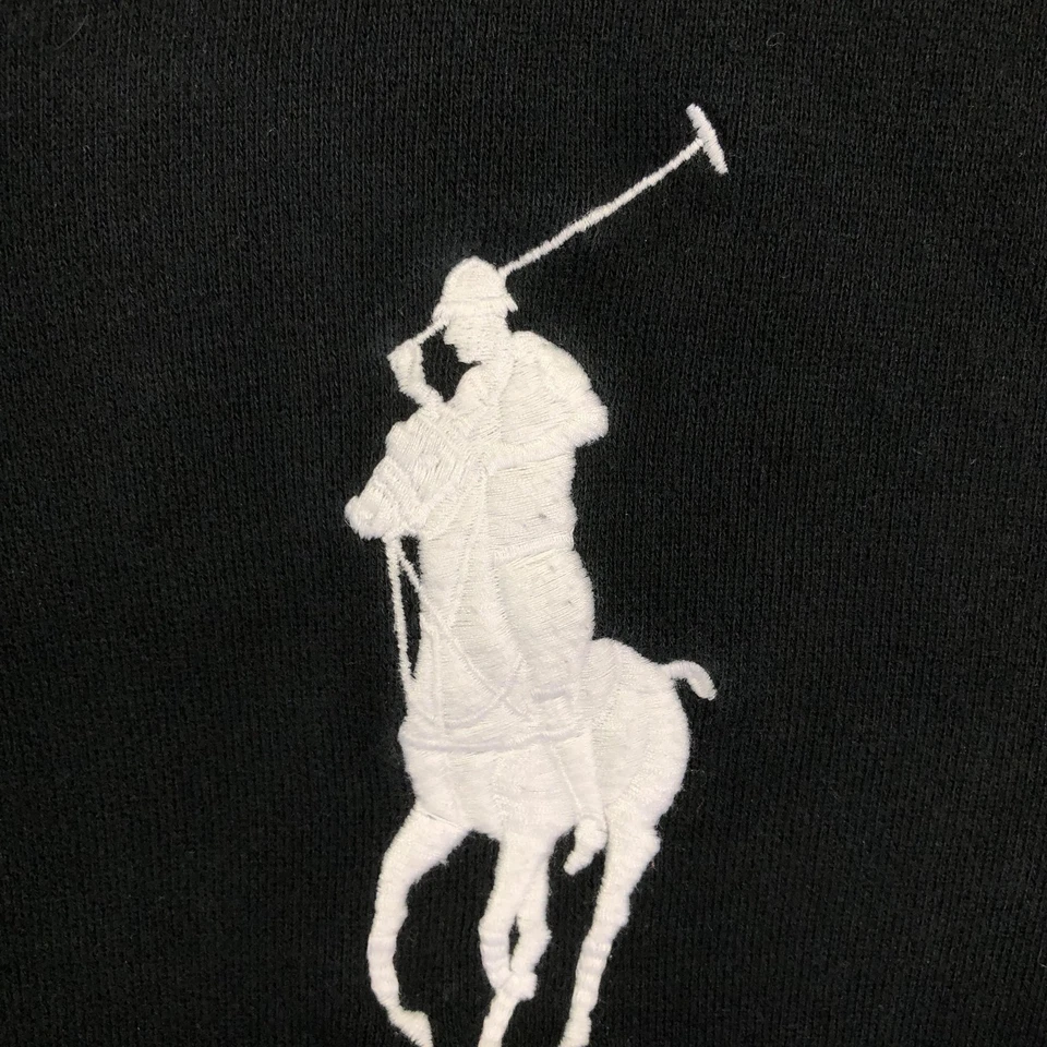 Polo Ralph Lauren Jacket Mens Large Black Red Full Zip Track SUI 10 Big Pony - Image 4 of 4